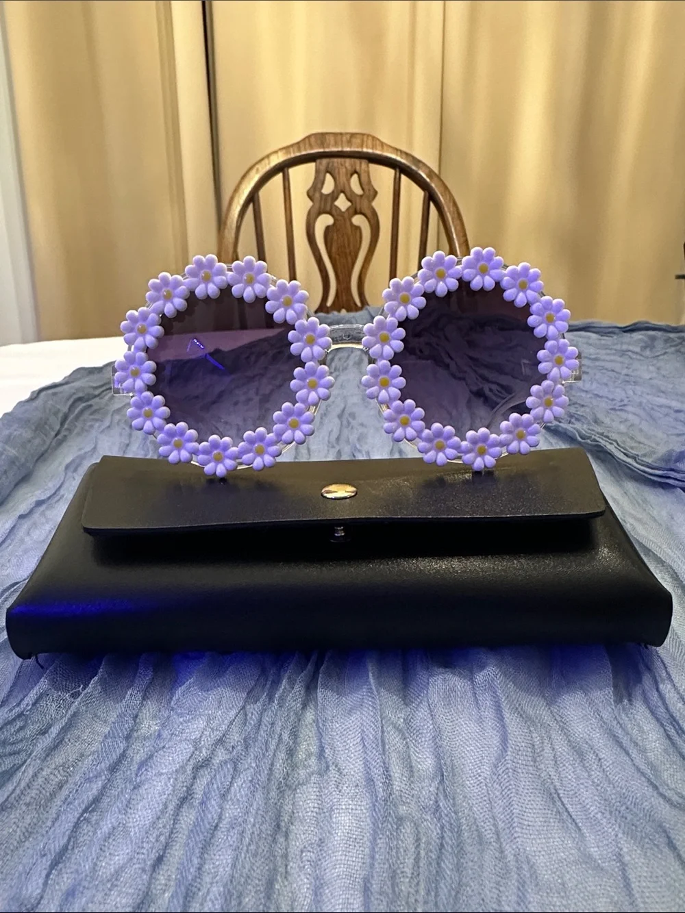 SHEIN Floral Round Sunglasses